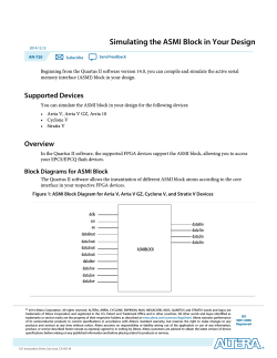 AN 720: Simulating the ASMI Block in Your Design