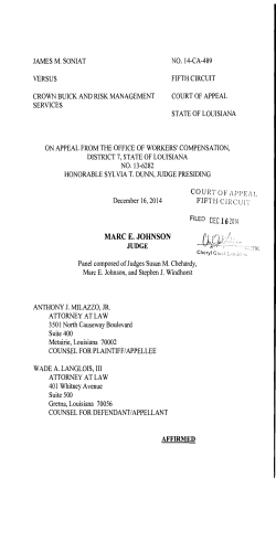 MARC E. JOHNSON - Fifth Circuit Court of Appeal