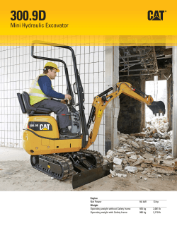 Specalog for 300.9D Mini Hydraulic Excavator AEHQ6160-01