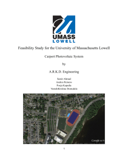 Feasibility Study for the University of Massachusetts Lowell