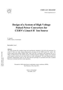 Design of a System of High Voltage Pulsed Power Converters for