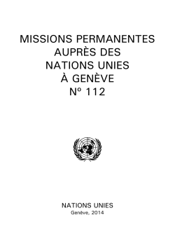 MISSIONS PERMANENTES - United Nations Office at Geneva
