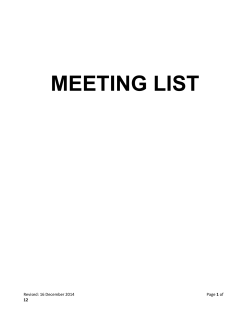 MEETING LIST - Fayette County Drug and Alcohol Commission, Inc.