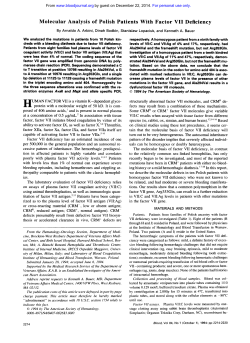 Molecular Analysis of Polish Patients With Factor VI1