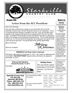 SCC Newsletter 12-2014 (December)