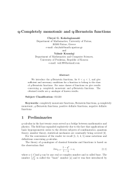 q-Completely monotonic and q-Bernstein functions