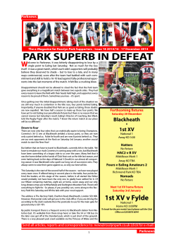 Parknews18 - Rosslyn Park FC