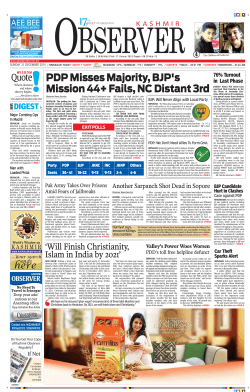 PDP Misses Majority, BJP's Mission 44+ Fails