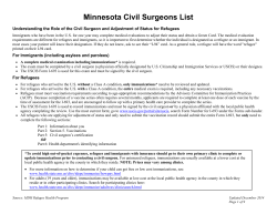 Minnesota Civil Surgeons List - Minnesota Department of Health