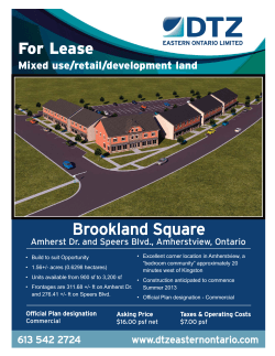 Flyer - Amherst Dr - DTZ Eastern Ontario Limited