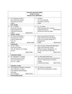 Saurashtra University, Rajkot Academic Council Effective From: 28