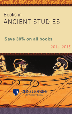 ANCIENT STUDIES - JHU Press