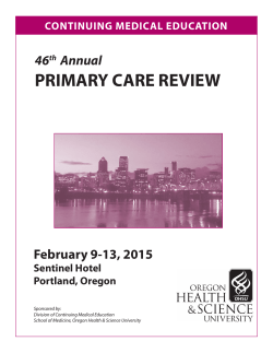 PRIMARY CARE REVIEW - Oregon Health & Science University