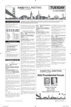 Tuesday Daily Newspaper - 2014 AGU Fall Meeting