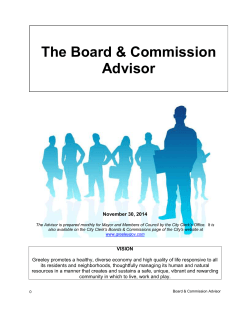 The Board & Commission Advisor