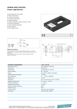 OGWSD 4055 P3K-TSSL Frame Light Barrier