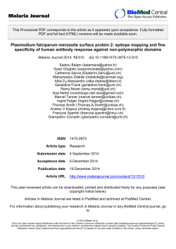 Provisional PDF - Malaria Journal