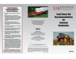 Tank Clean-Out Recommendations for Common Herbicides