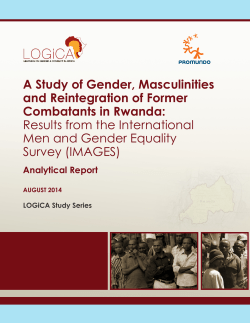 A Study of Gender, Masculinities and Reintegration of