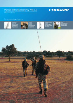 Manpack and Portable Jamming Antennas Brochure (pdf 1166Kb)
