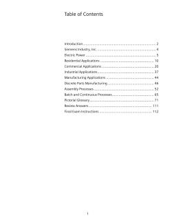 Table of Contents - Industrial Manufacturing