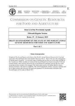 commission on genetic resources for food and agriculture