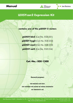 manual for constitutive protein expression from genome