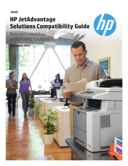 HP JetAdvantage Solutions Compatibility Guide