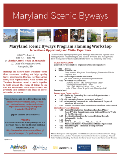 Maryland Scenic Byways Program Planning Workshop