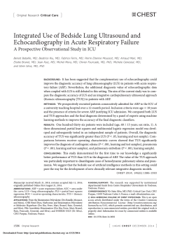 Integrated Use of Bedside Lung Ultrasound and