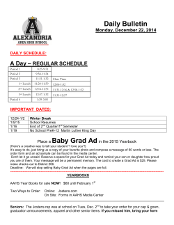 AAHS Daily Bulletin - Alexandria School District 206