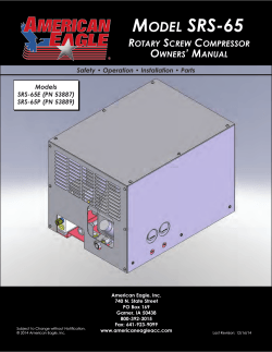 Model SRS-65 Above Deck Compressor Manual