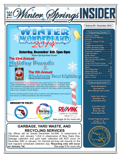 December 2014 - City of Winter Springs