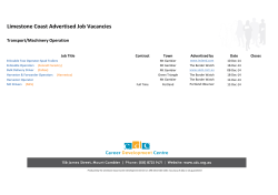 Transport/Machinery Operations