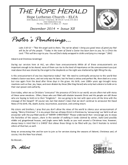 Our Newsletter - Hope Lutheran Church