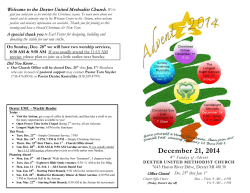 Weekly Bulletin & Announcements - Dexter United Methodist Church