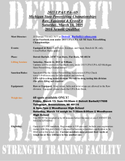 March 14, 2015 UPA Michigan State Powerlifting Championship Flat