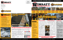 Focus on Fall Protection. - Wimsatt Building Materials