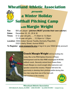 Winter Holiday Softball Pitching Camp with Margie Wright