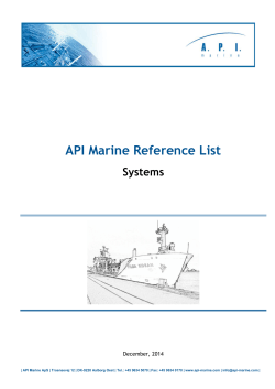 API Marine Reference List Systems