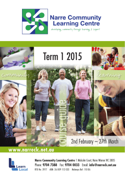 course guide - Narre Community Learning Centre