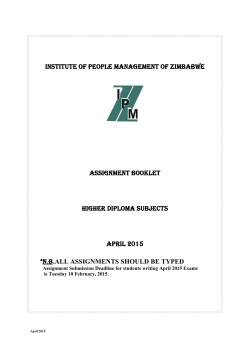 Higher Diploma Assignment Booklets Here