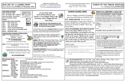 newsletter - Darra Jindalee Catholic Parish