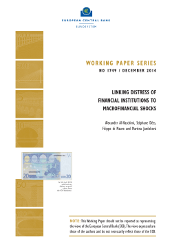 Linking distress of financial institutions to macrofinancial shocks