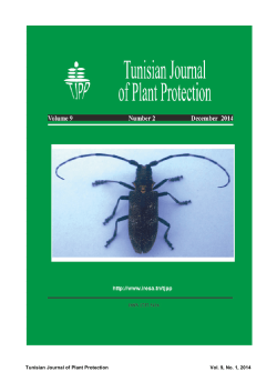 Tunisian Journal of Plant Protection Vol. 9, No. 1, 2014