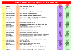 List of all Oxfordshire bus services (pdf format, 202Kb)