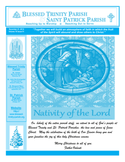 December 21, 2014 - Blessed Trinity Parish