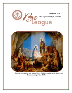 December 2014 - The Catholic Women's League of Canada