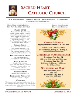 December 21, 2014 - Sacred Heart Catholic Church