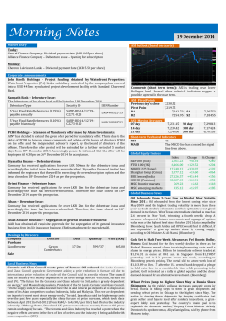 19th Dec 2014 - Lanka Securities (Pvt)